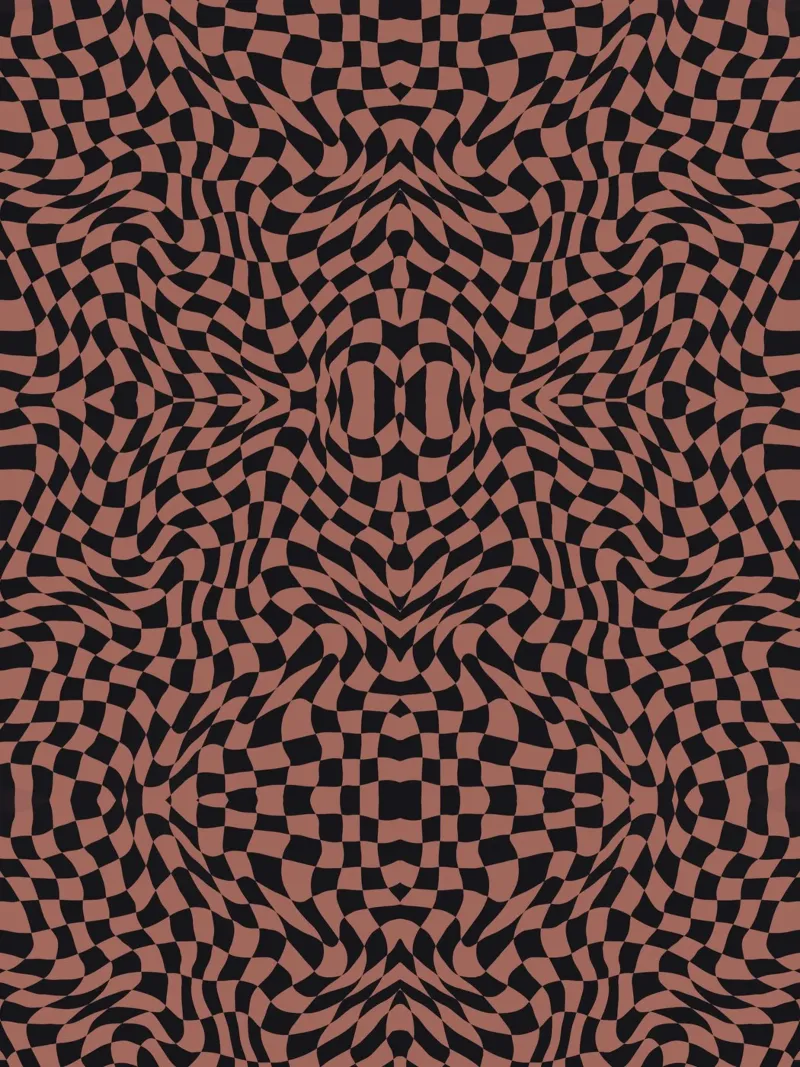Symmetrical checker vibration canvas by Little Dean