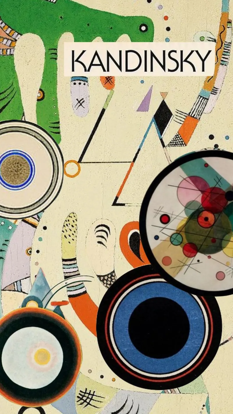 dynamic composition of circular motifs canvas by lara shop