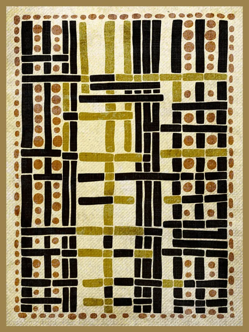 Rustiek abstract ontwerp hahnemühle van Andrew S Morrison