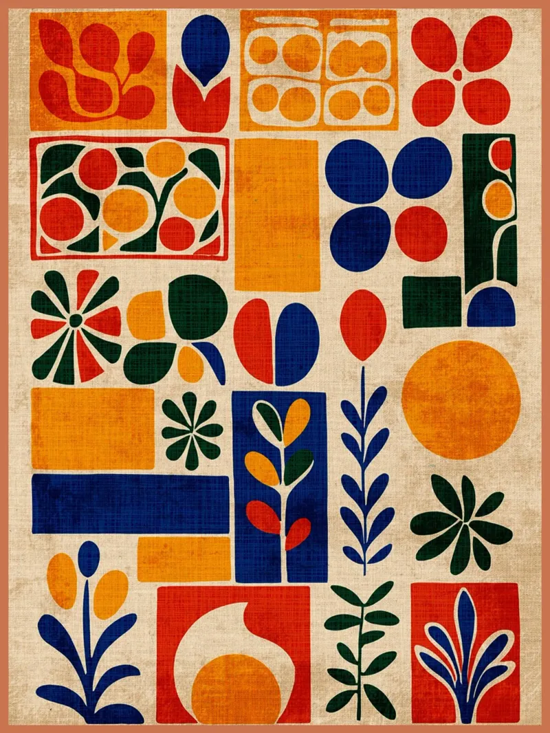 Retro 70s Abstract Print hahnemühle by Andrew S Morrison