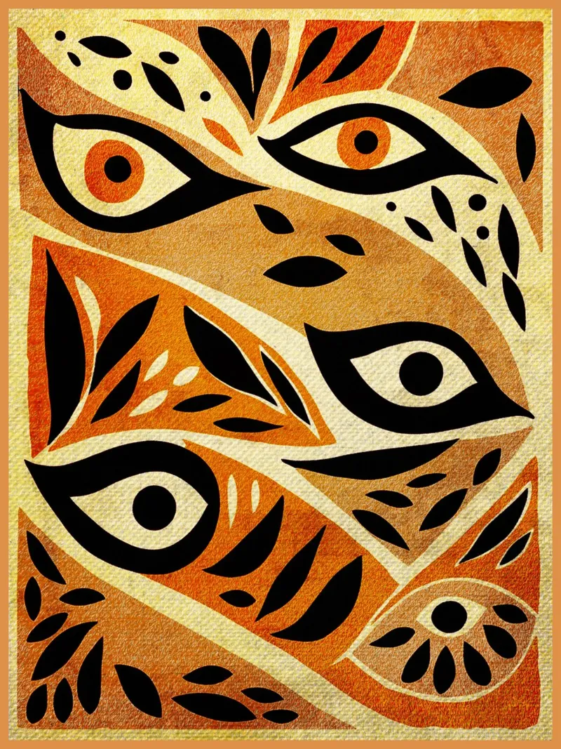Abstracte wilde ogen canvas van GaryStudio