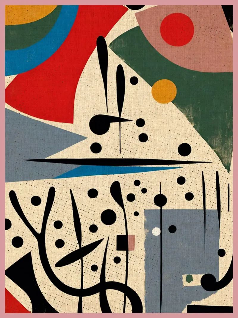Abstract Art with Circles and Lines canvas by GaryStudio