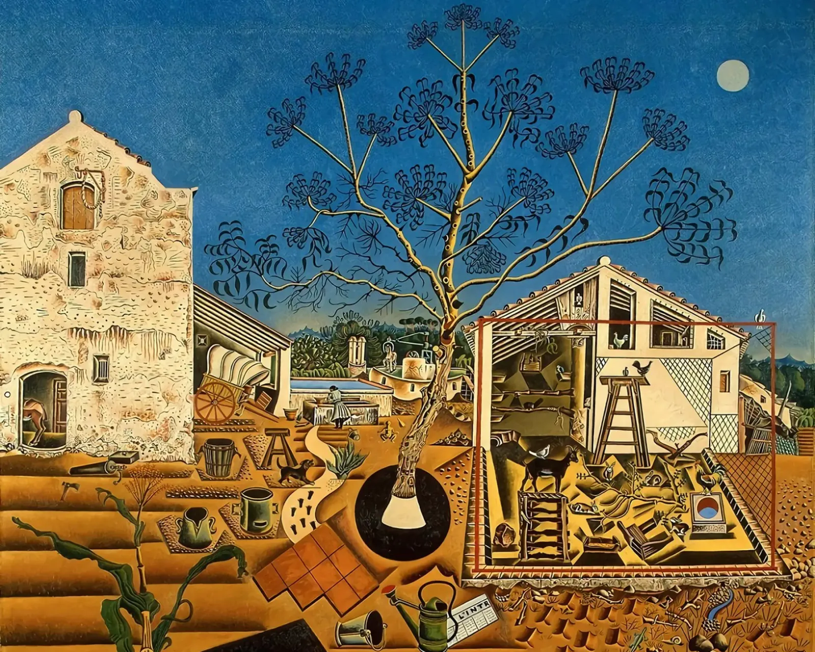 La fattoria, 1922 di Joan Miro pellicola backlit da Dixon-Gallery