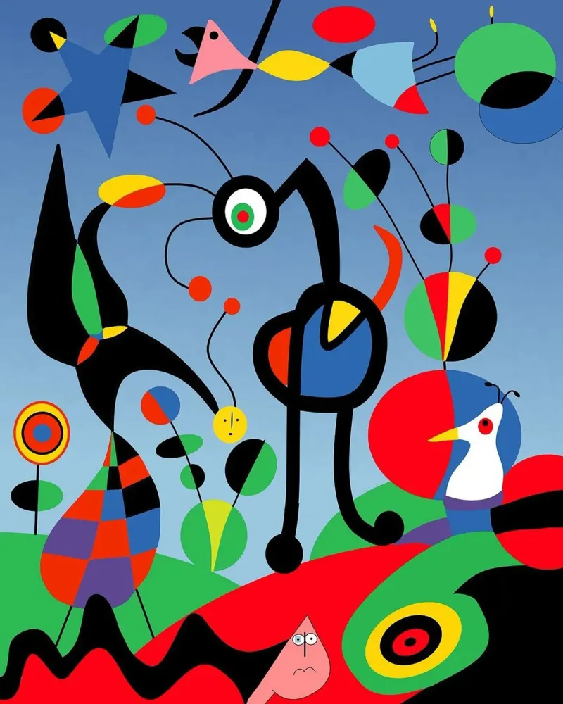 Il parco di Joan Miro pellicola backlit da Dixon-Gallery