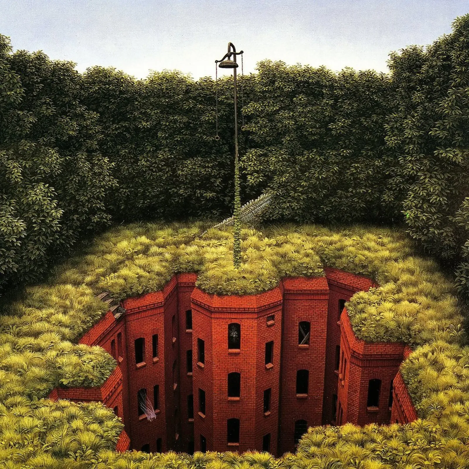 Estate in città di Jacek Yerka plexiglass da Trudeau Art Galley