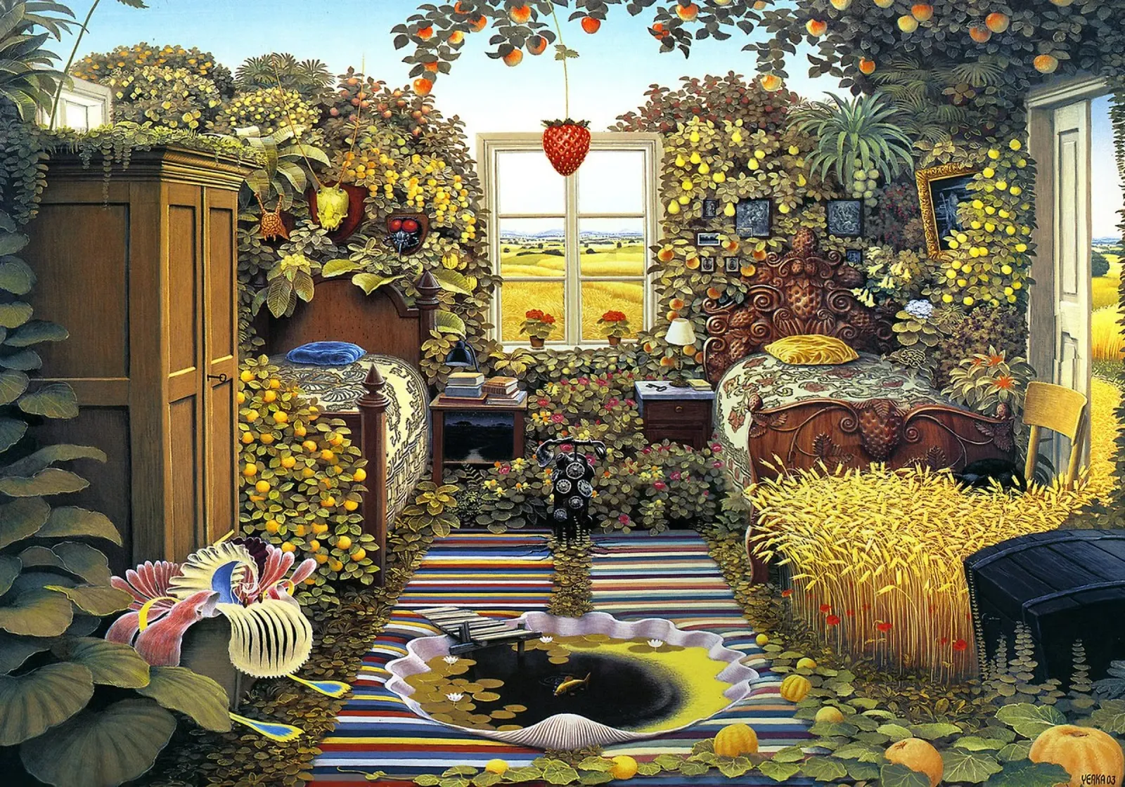 Domenica mattina di Jacek Yerka pellicola backlit da Trudeau Art Galley