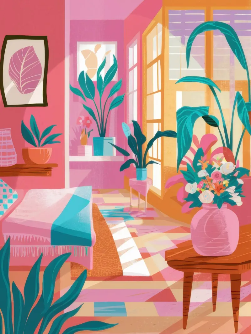 Pastell-Wohnzimmer Hahnemühle von Flock Reverie