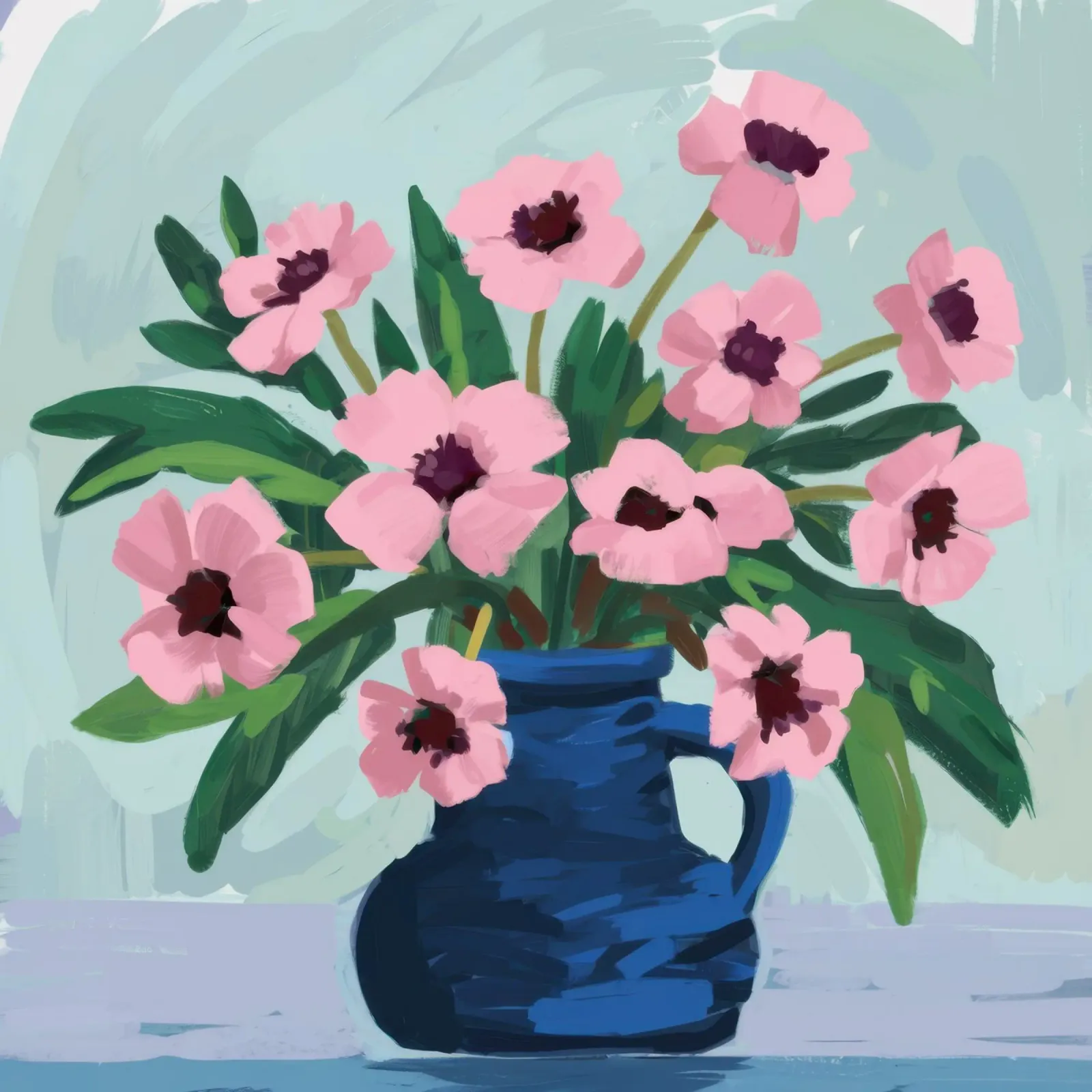 Sogno di peonia indaco tela con Cornice a cassetta da Prism Ritual