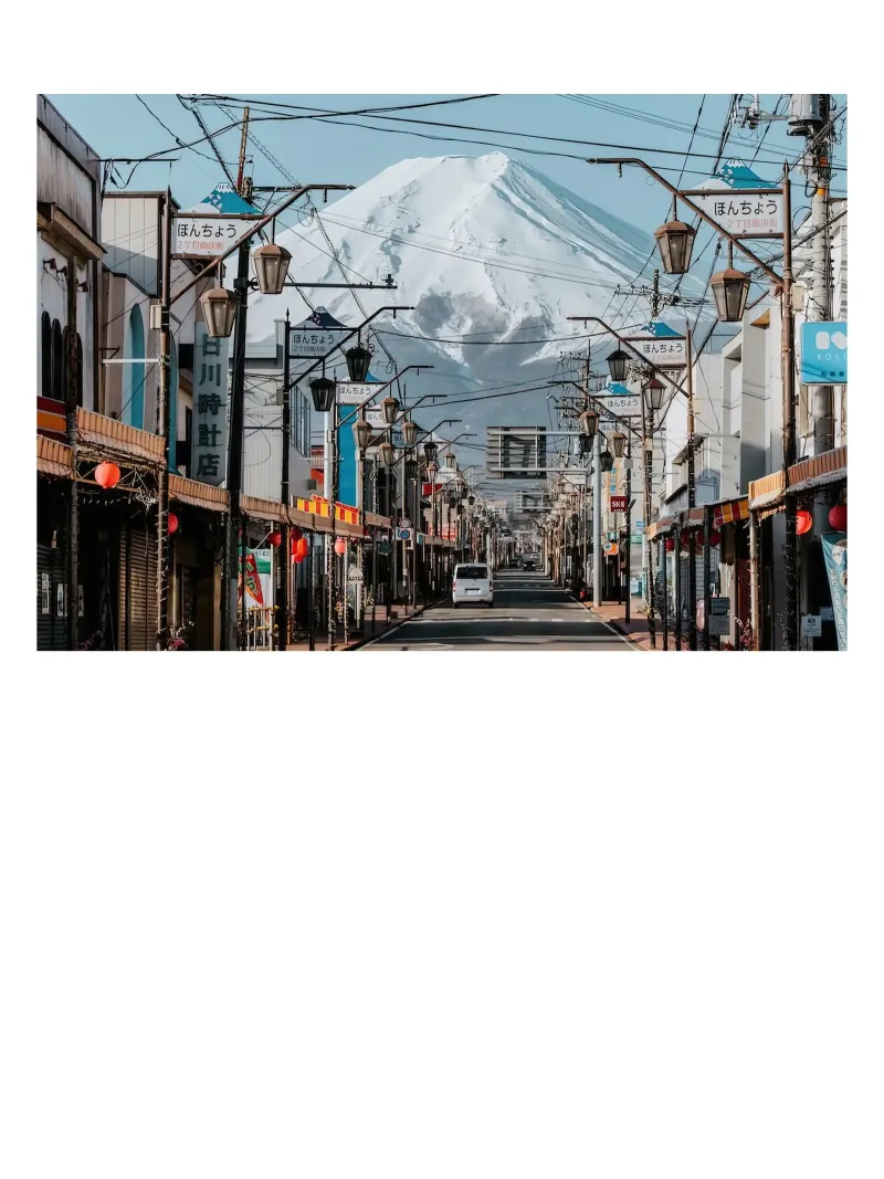 Via Honcho del Monte Fuji pellicola backlit da Travel