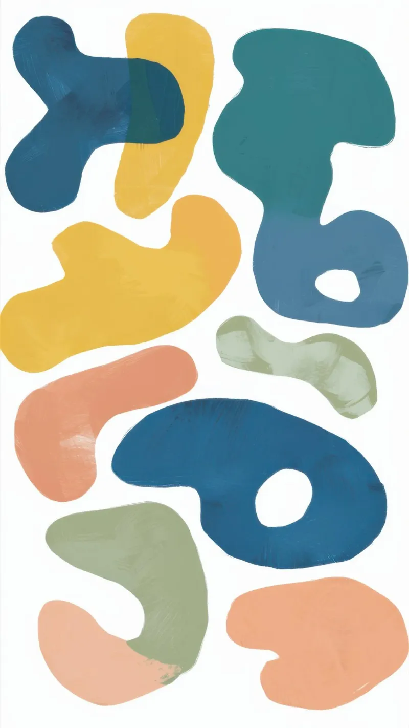 Playful Pebble Pattern canvas by Veil Maya