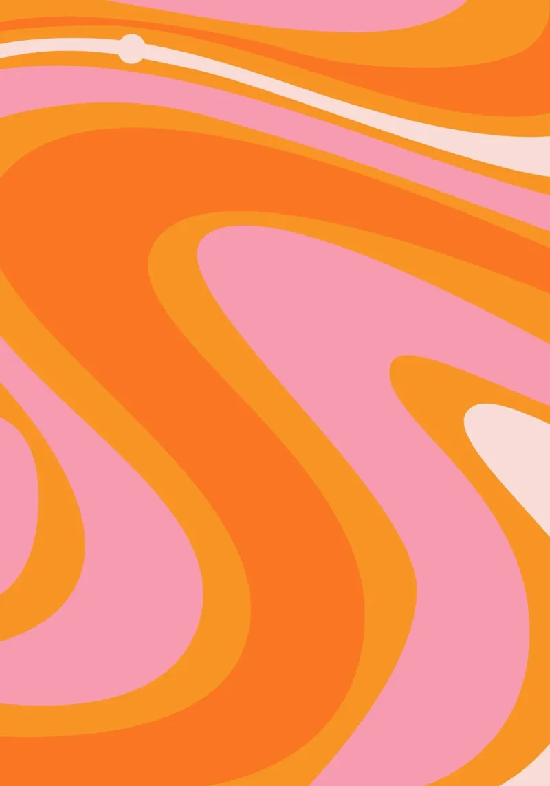 Vibrant Wavy Retro Pattern canvas by The Art Club
