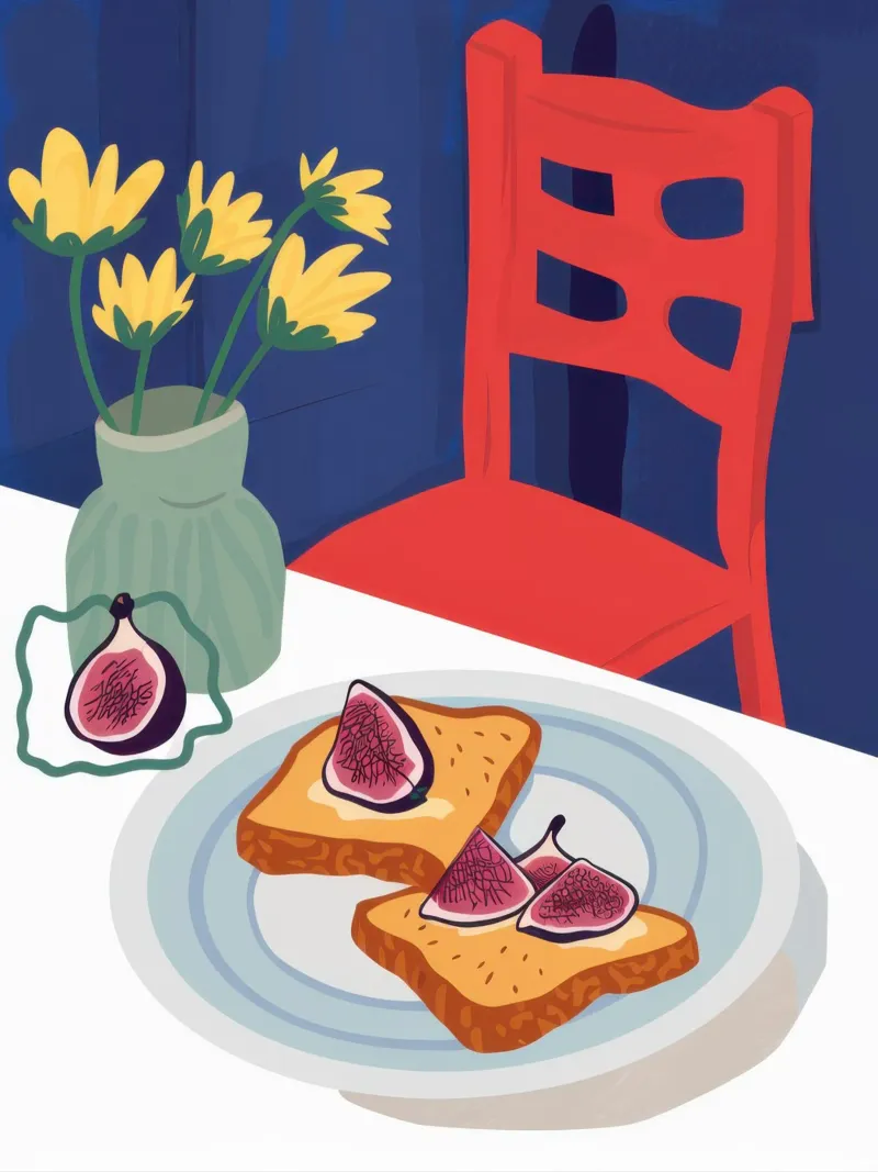 Toast rustico ai fichi plexiglass da Flock Reverie
