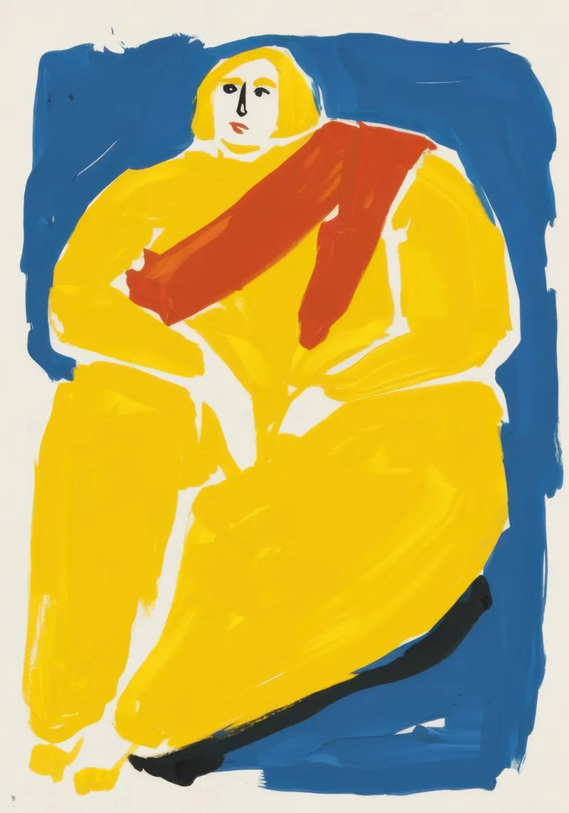 Figura d'oro in posa carta hahnemühle da Veil Maya