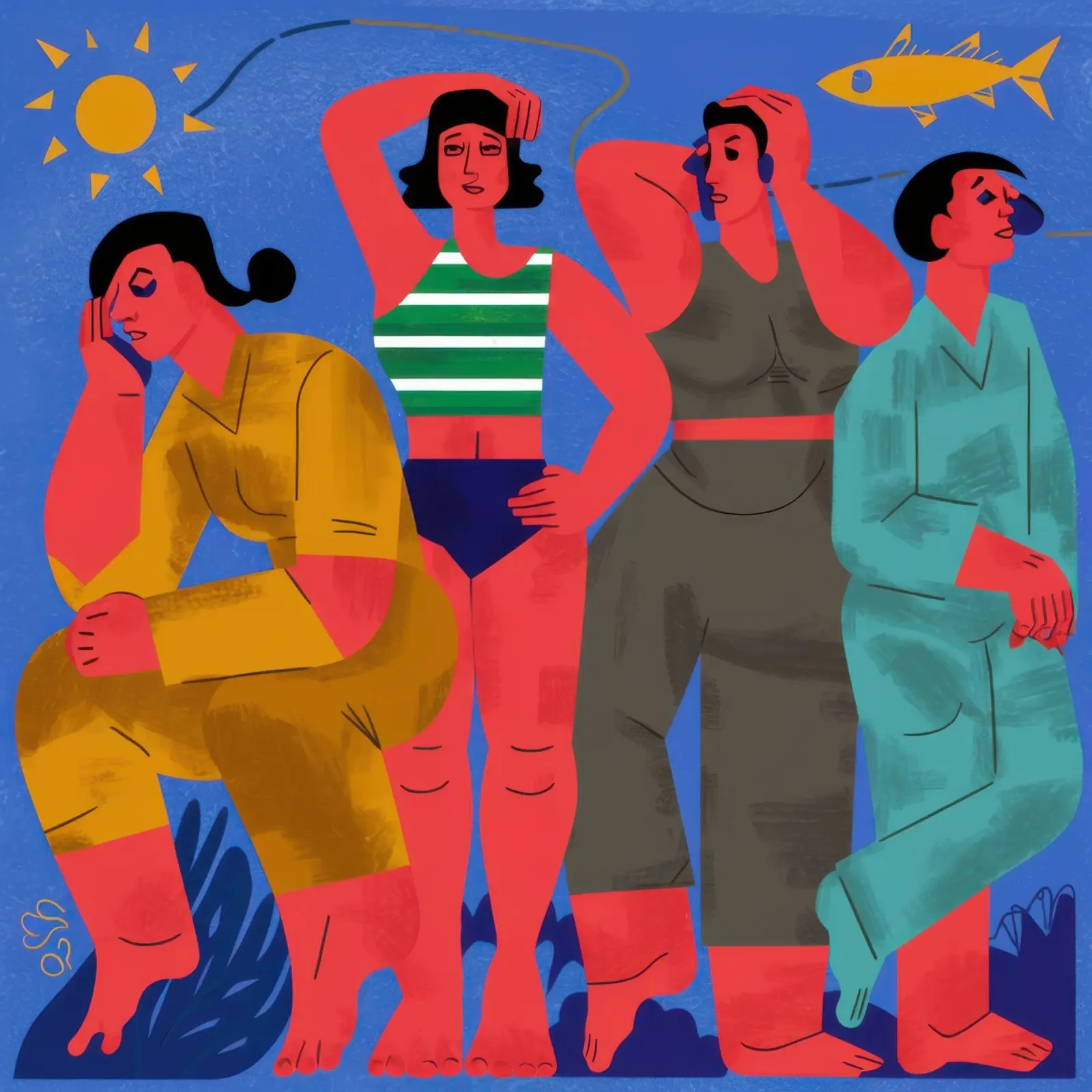 Amicizia in riva al mare poster da Flock Reverie