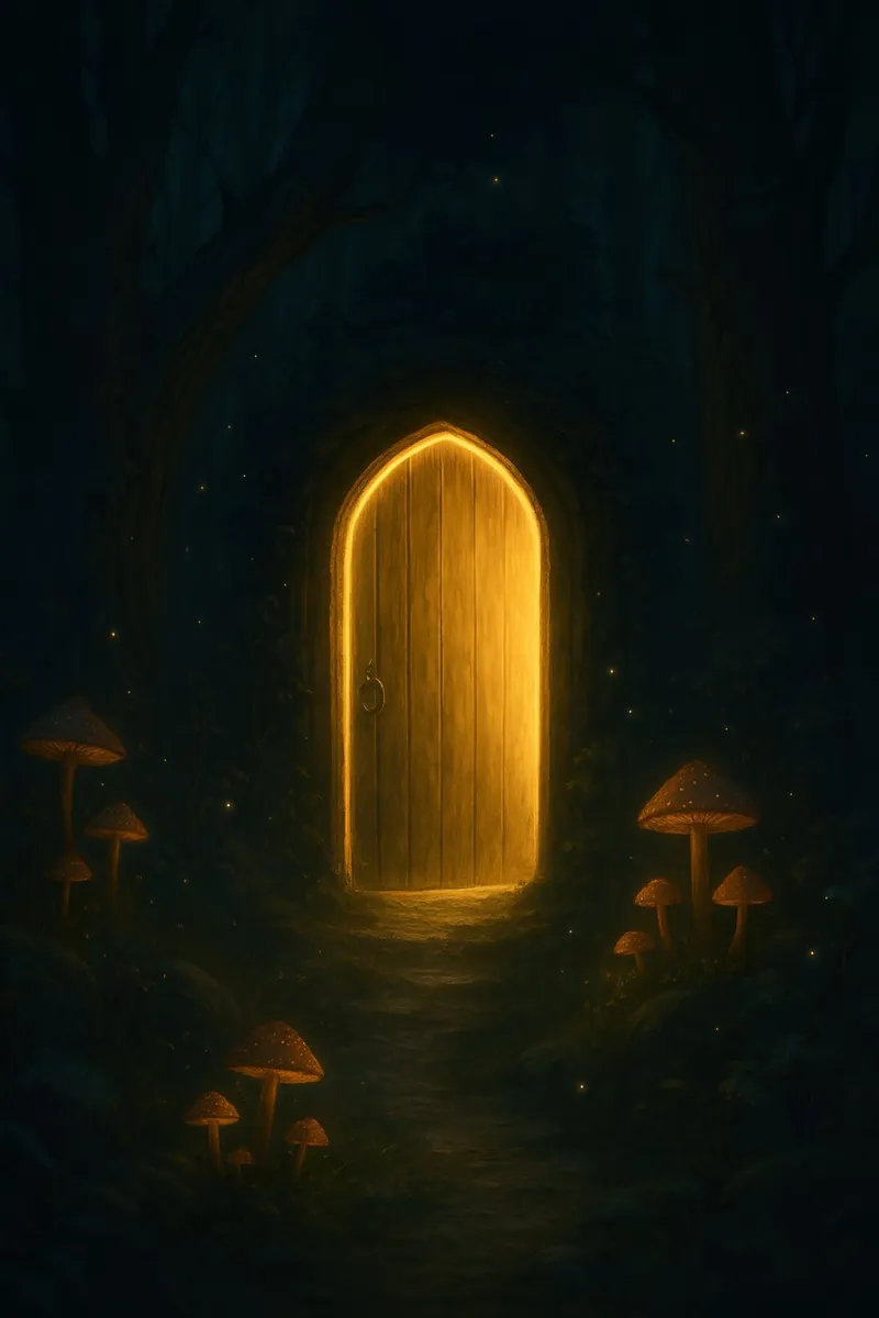 The Enchanted Door – A Portal to the Unknown canvas by Graceful Desine