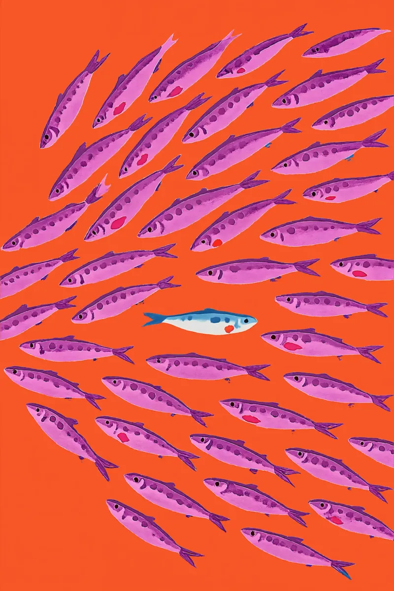 No como los demás - Pop-Art Fischbild metacrilato de KUNSTstück