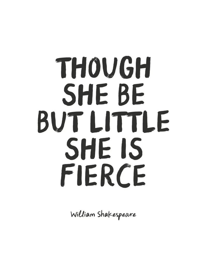 She Is Fierce Quote - Black & White - Nursery & Kids alluminio dibond da Print52