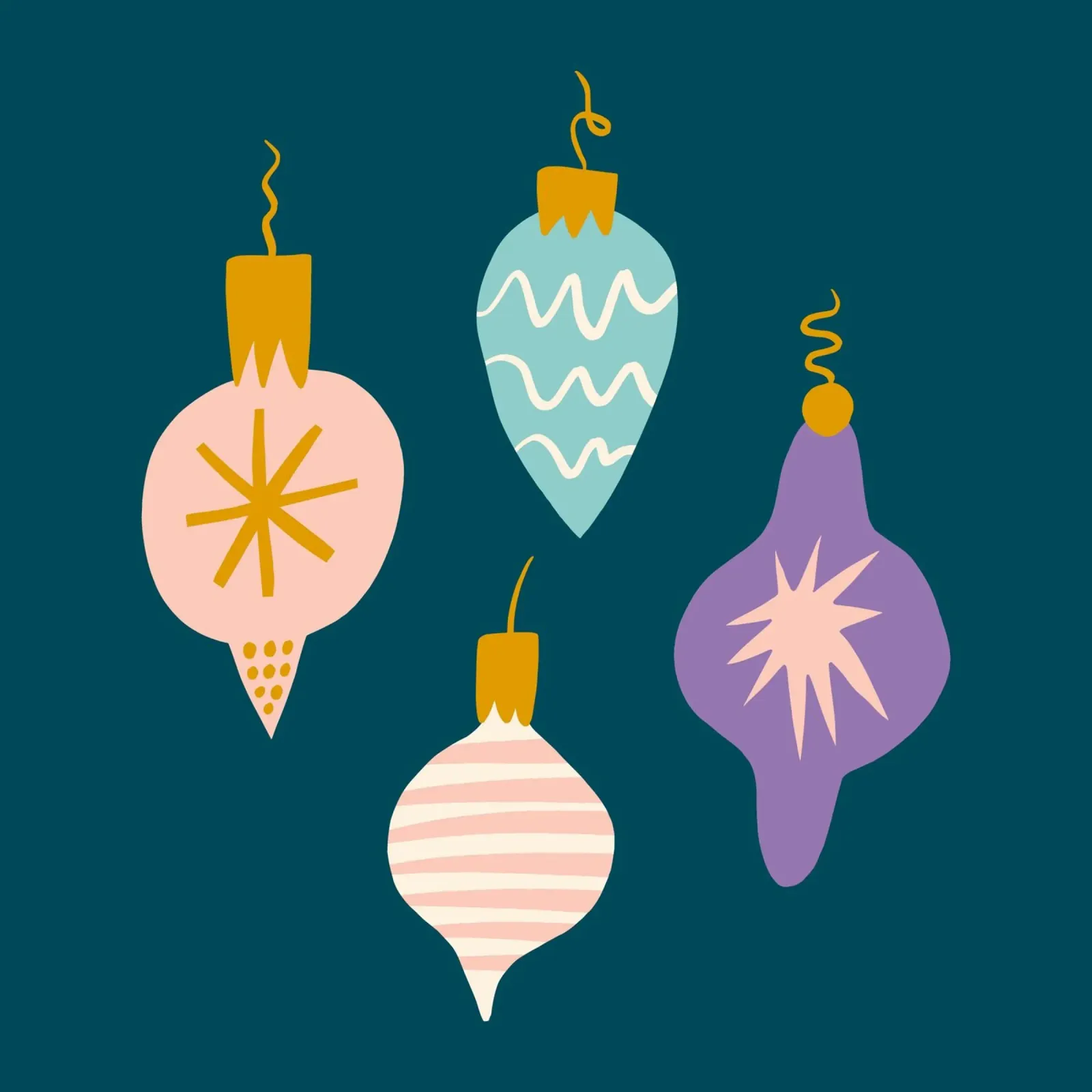 Happy Christmas No 26 poster con telaio in legno da treechild