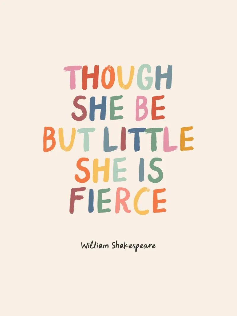 She Is Fierce - Colourful - Nursery & Kids carta hahnemühle da Print52