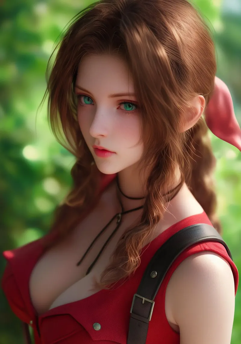 Aerith Fantasia Finale FFVII poster con telaio in plastica da Fleur de Lys