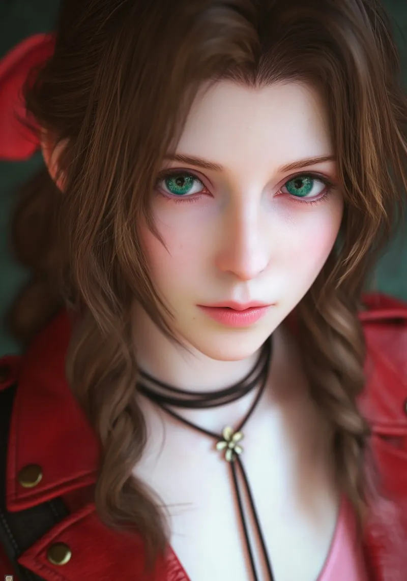 Aerith Fantasia Finale FFVII poster con telaio in legno da Fleur de Lys