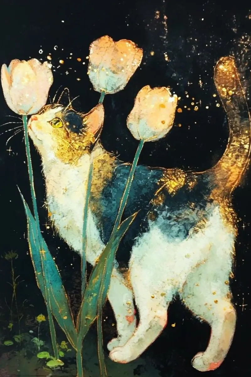 night feline canvas by Histrol