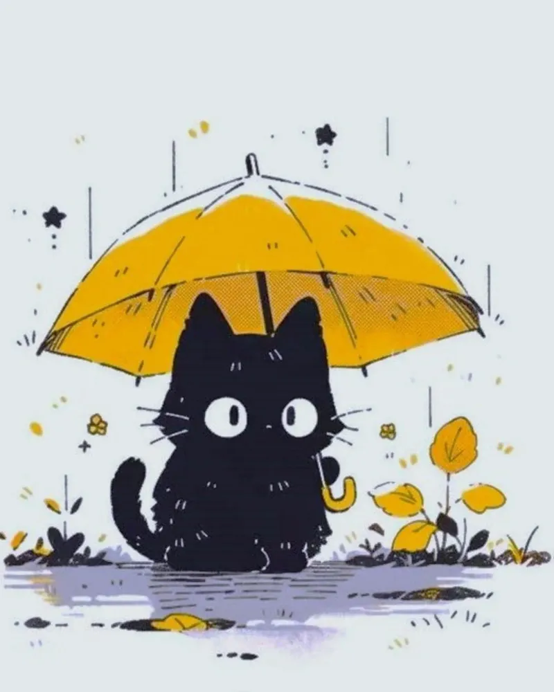 cat umbrella pellicola backlit da Histrol