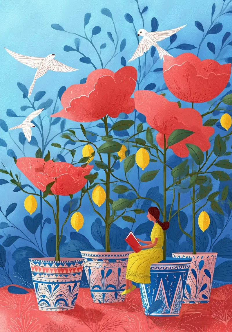 Lemon Bloom poster da Clara August