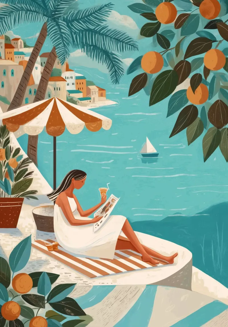 Mediterranean Citrus Coast II alluminio dibond da Clara August
