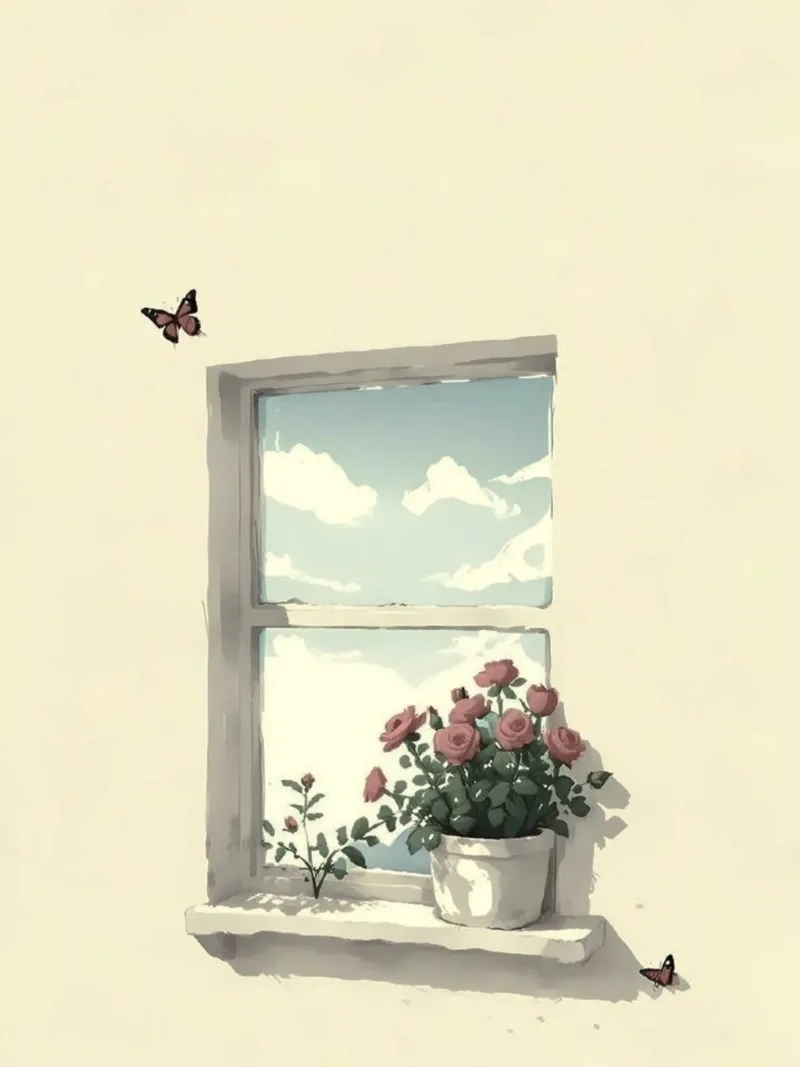 window flowers plant alu dibond de twillight