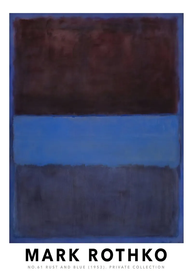 Mark Rothko n. 61 Ruggine e blu 1953 pellicola backlit da Lile Shop