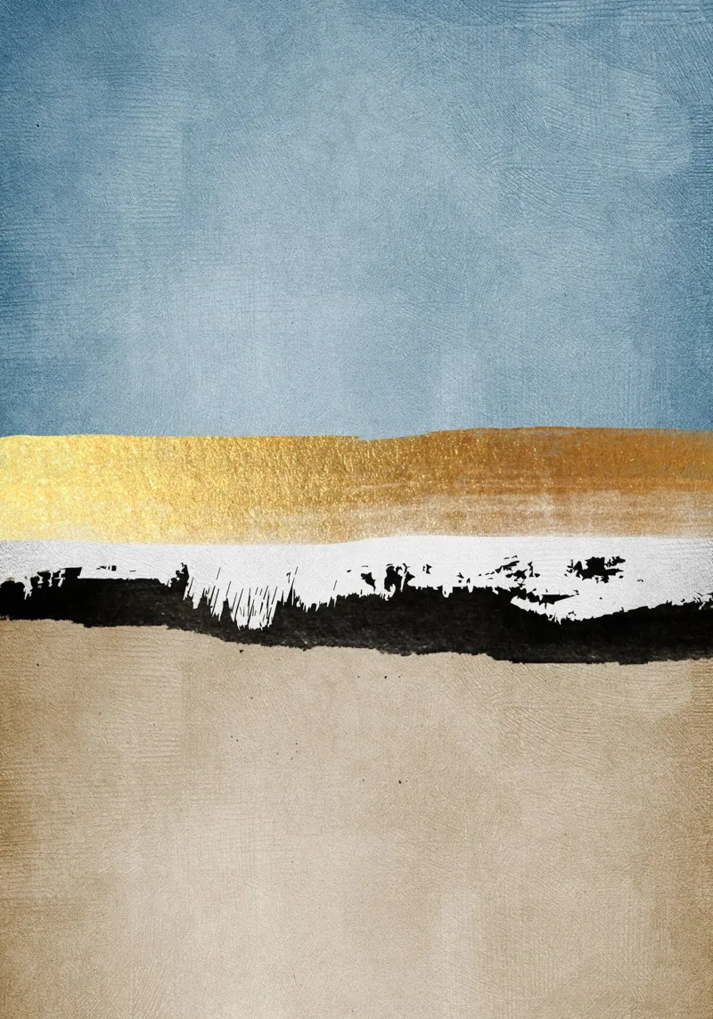 abstract waves with black brushstroke carta hahnemühle da vintageshop