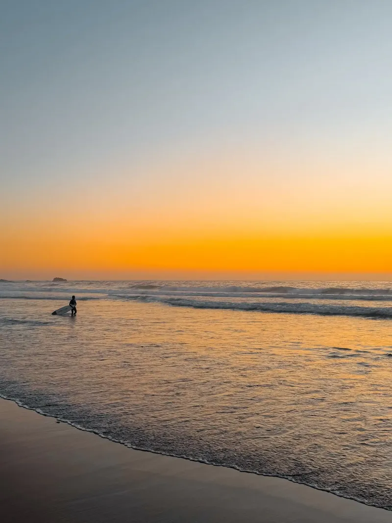 Sunset Surf II – Into the Golden Waves alluminio dibond da Thilo Grøsch