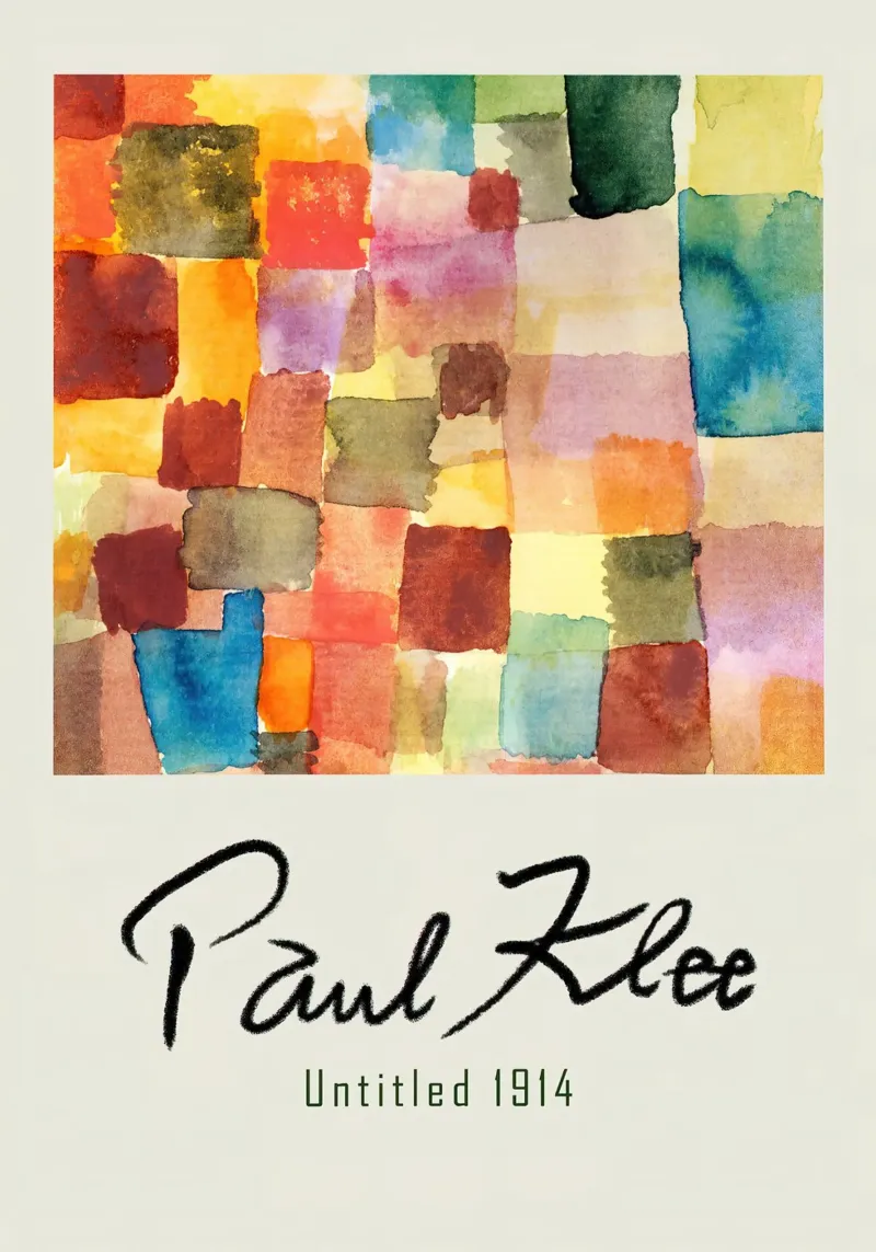 Paul Klee Untitled Color chart 1914 canvas by Lile Shop