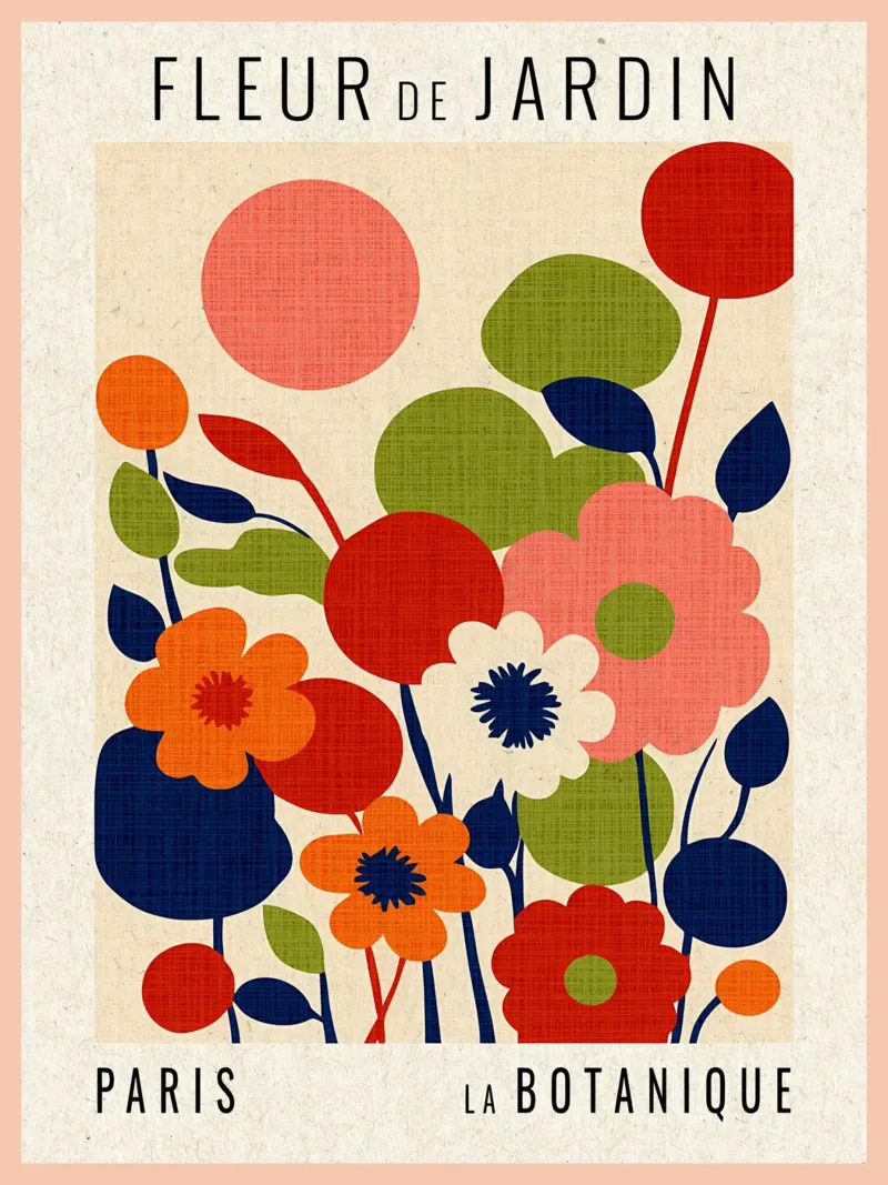 Flores abstractas metacrilato de Amanda Studio