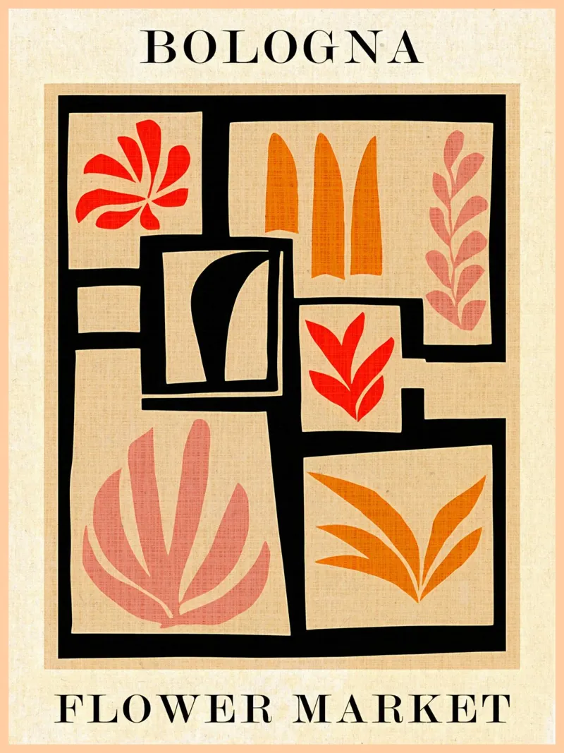 Mercato dei fiori di Bologna poster da Amanda Studio