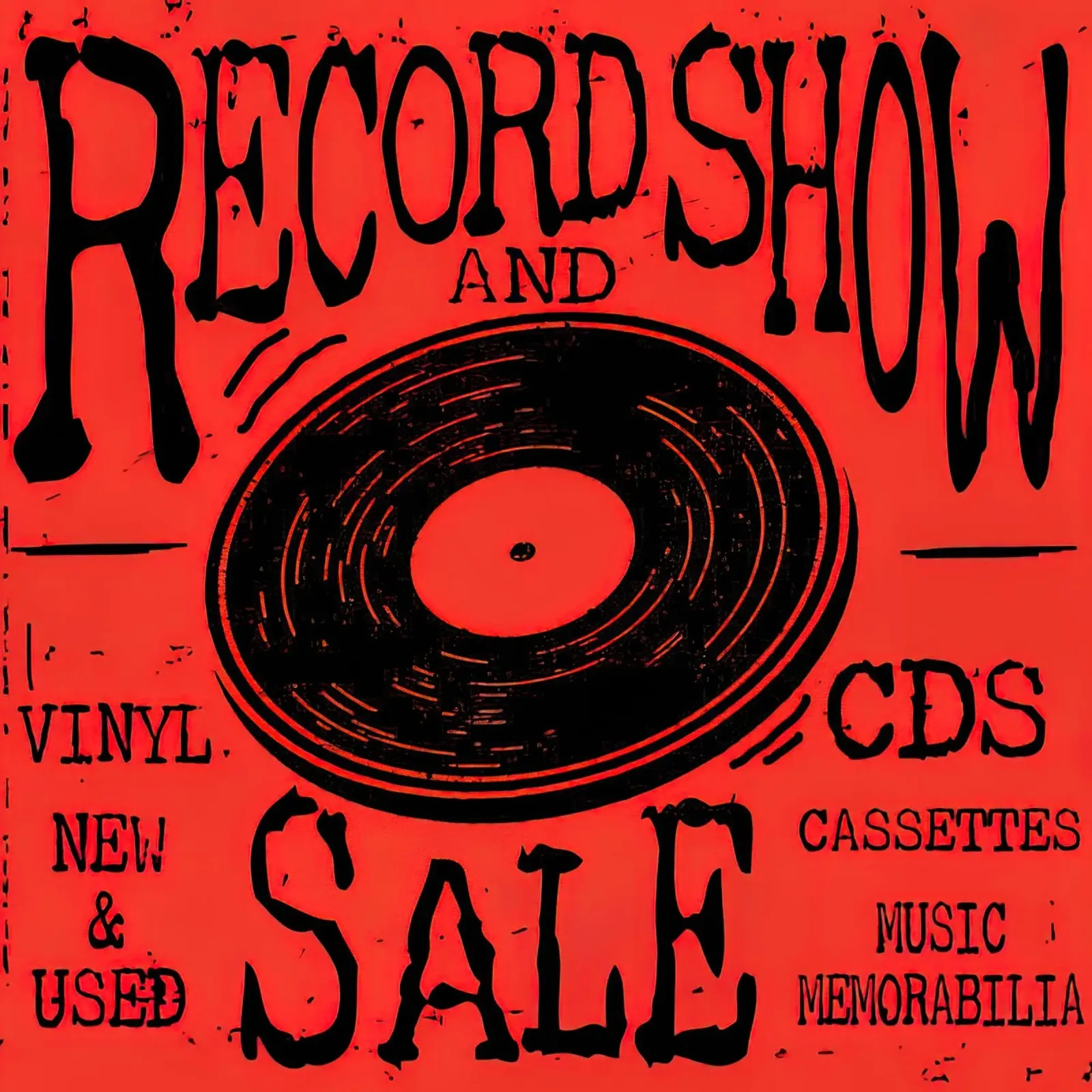 Volantino del Retro Record Show pellicola backlit da Steve shop