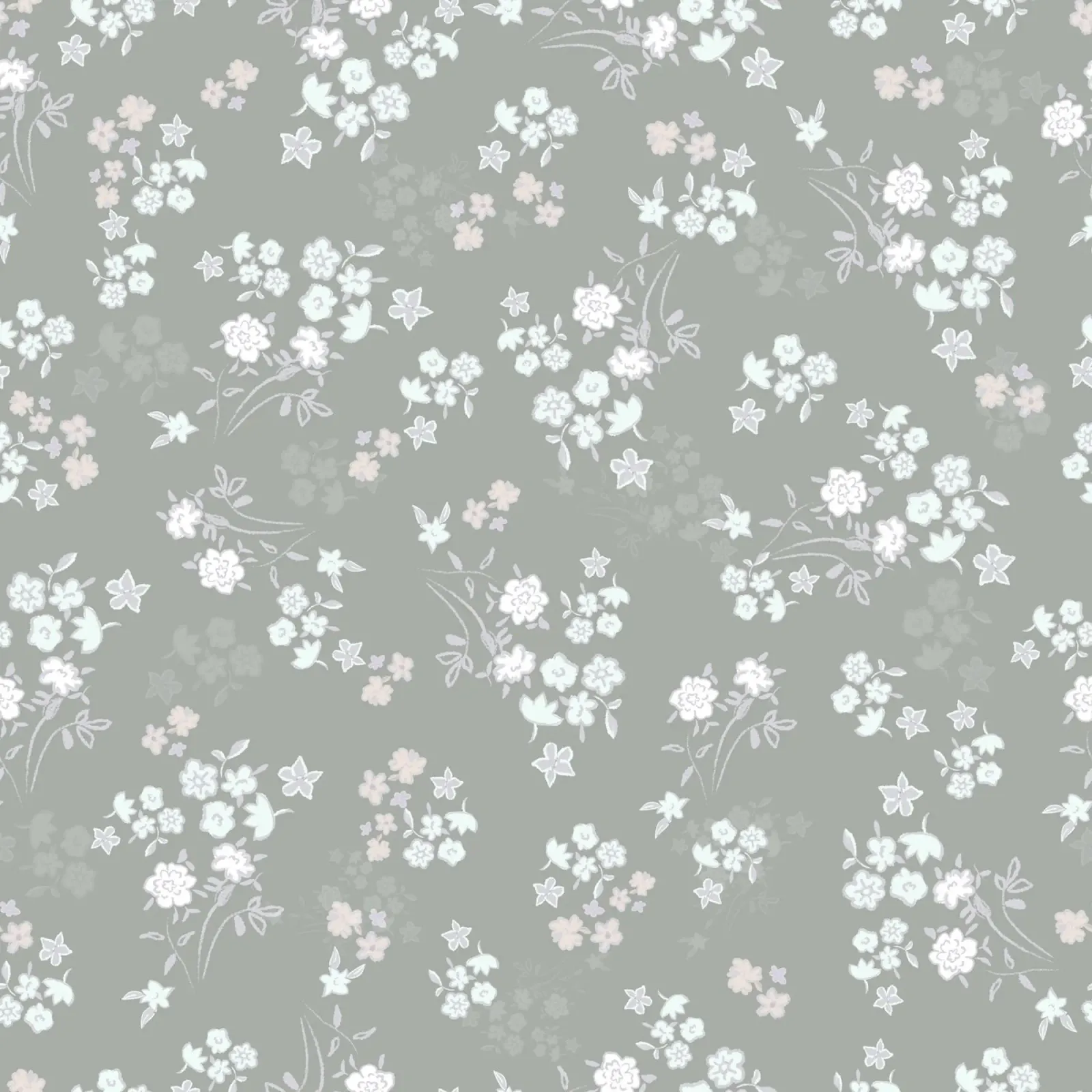 White ditsy pattern with green background canvas by gulsengunel