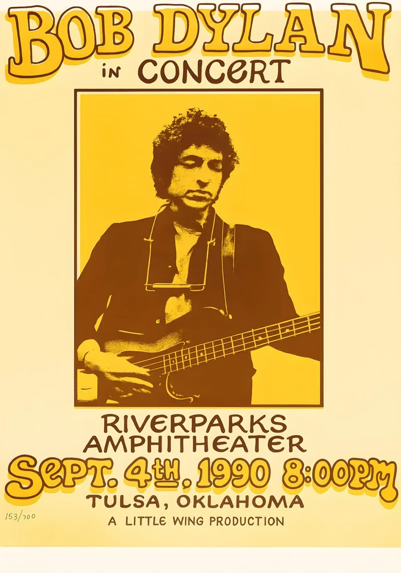Bob Dylan Riverparks Amphitheater 1990 pellicola backlit da DGUnder