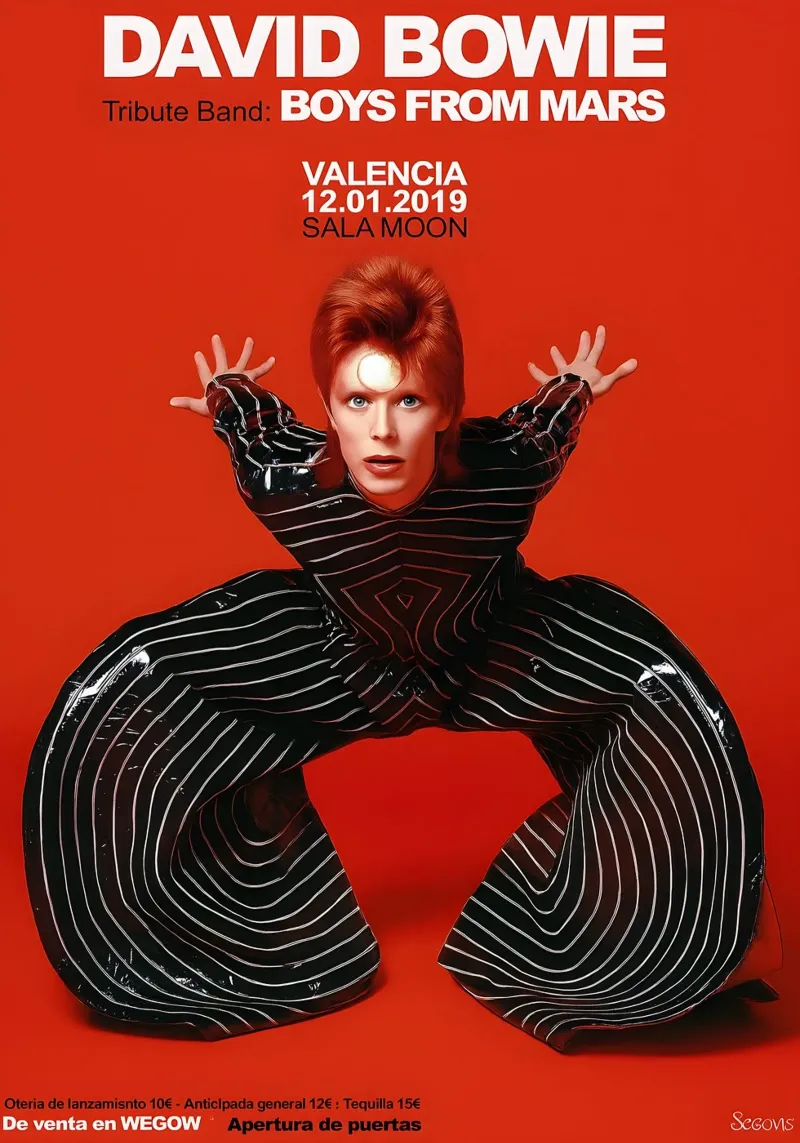 Boys From Mars A Tribute to David Bowie Poster pellicola backlit da DGUnder