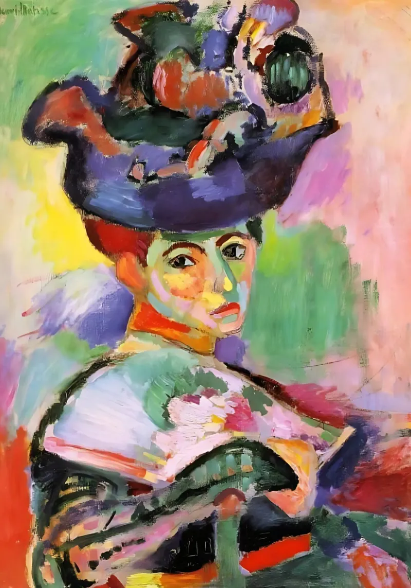 Donna con cappello (1905) di Henri Matisse pellicola backlit da careytowne1