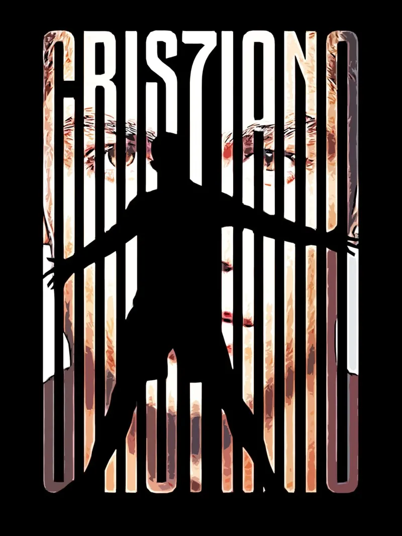 Cristiano Ronaldo dos Santos Aveiro poster con telaio in legno da ontoseno