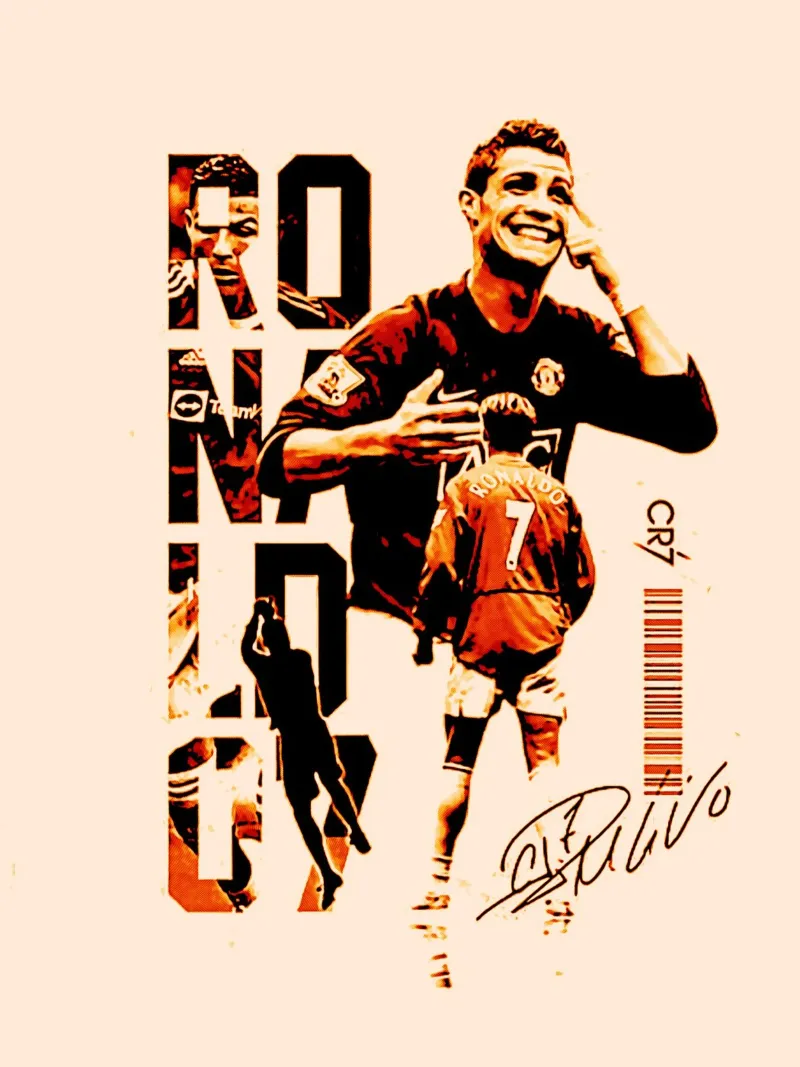 Cristiano Ronaldo dos Santos Aveiro 1 poster con telaio in alluminio da ontoseno
