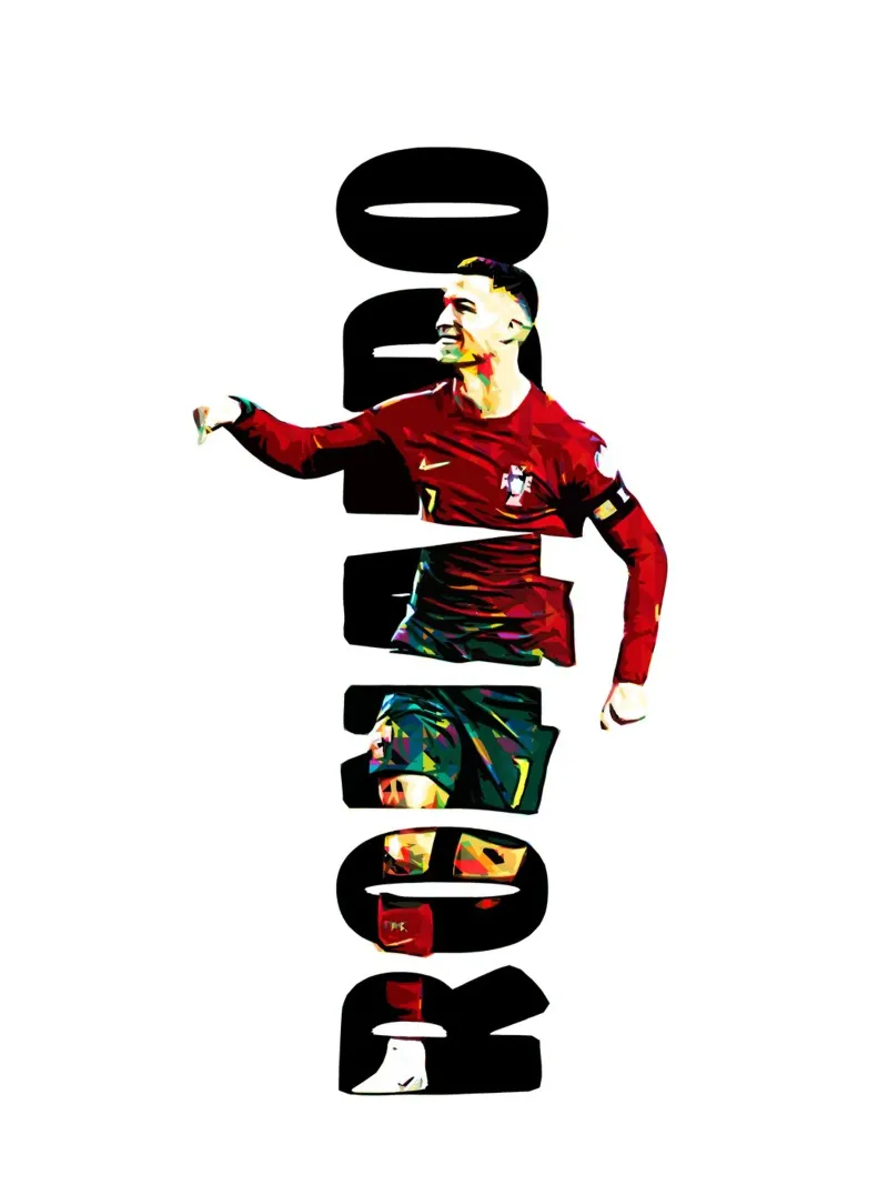 Cristiano Ronaldo 2 poster con telaio in legno da ontoseno