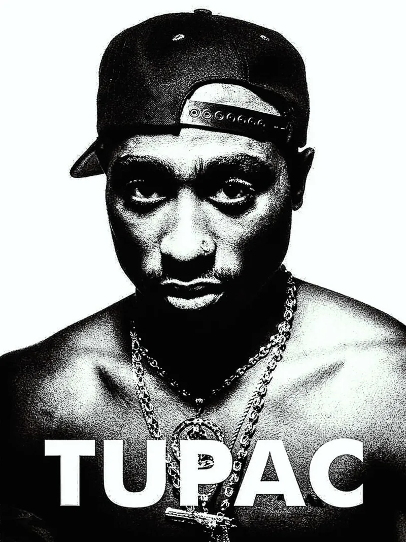 Tupac Shakur pellicola backlit da vanhesling