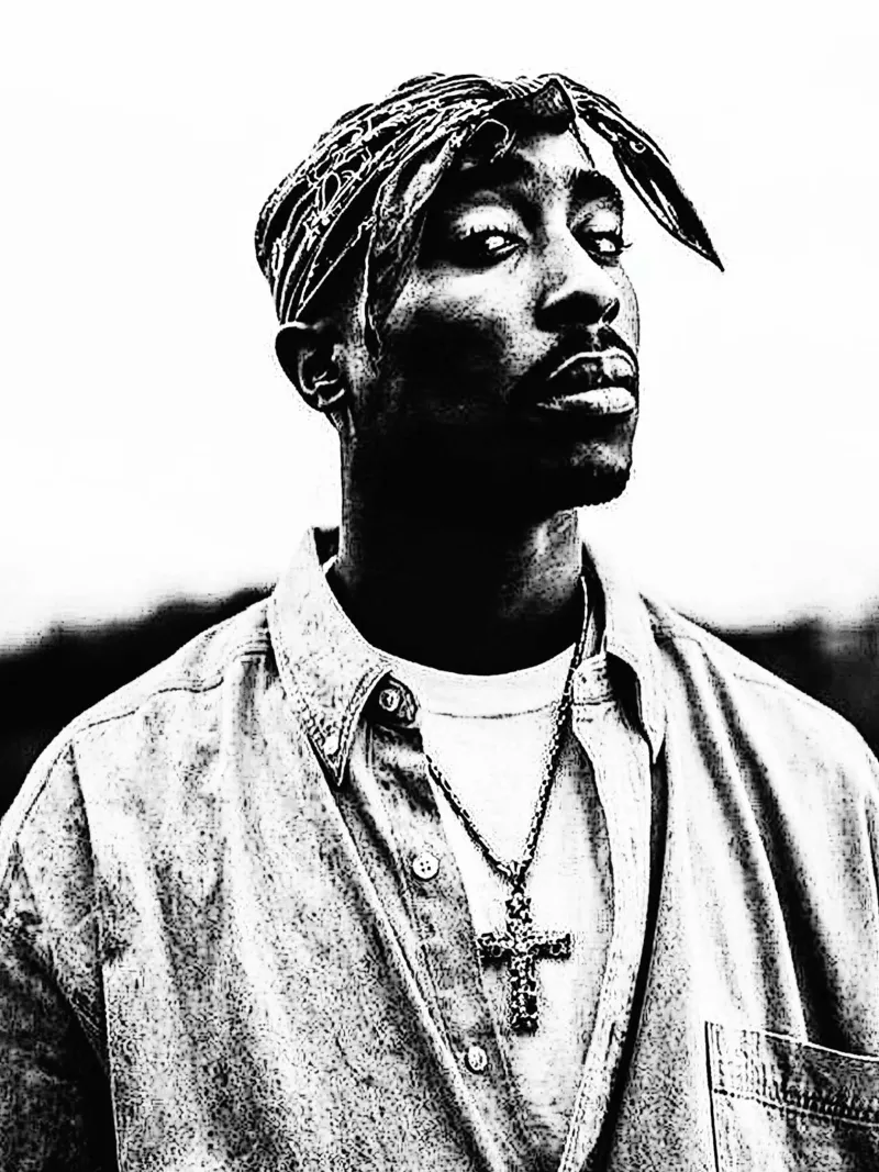Tupac Shakur pellicola backlit da vanhesling