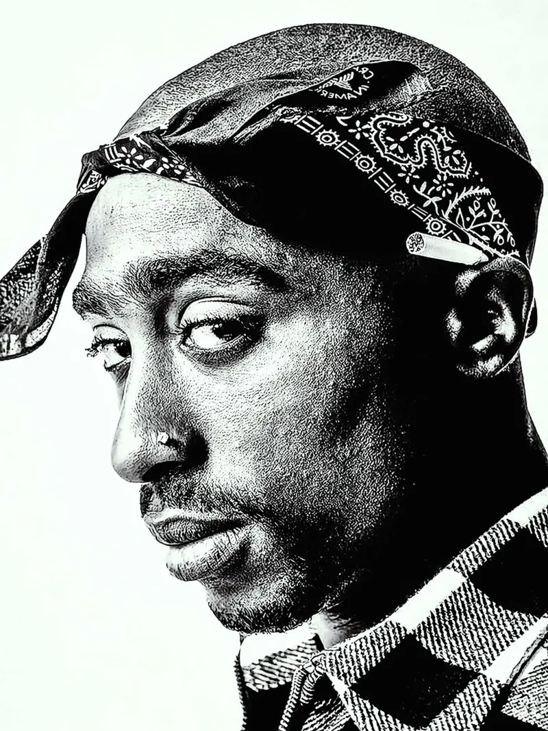 Tupac Shakur pellicola backlit da vanhesling