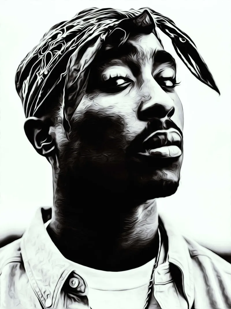 Tupac Shakur pellicola backlit da vanhesling