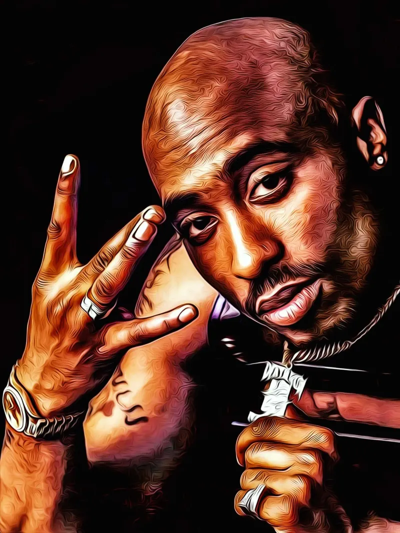 Tupac Shakur pellicola backlit da vanhesling