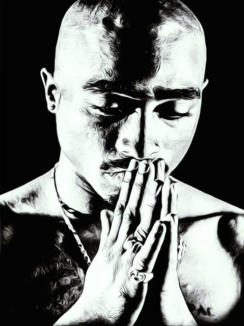 Tupac Shakur pellicola backlit da vanhesling